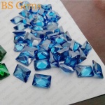 Cubic Zirconia Stone in Sapphire Blue Color in Bagguette Shape