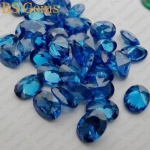 Oval Shape CZ Stone in Sapphire Blue Emerald Green Color