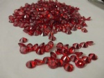 Cubic Zirconia Stone Orange Red Color Round Shape