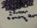Amethyst Zirconia Stone in Round Shape